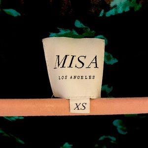 Misa Los Angeles black floral mini dress